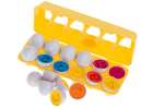 Puzzle klocki jajka 12 szt wytłaczanka Montessori liczby i kolory 6