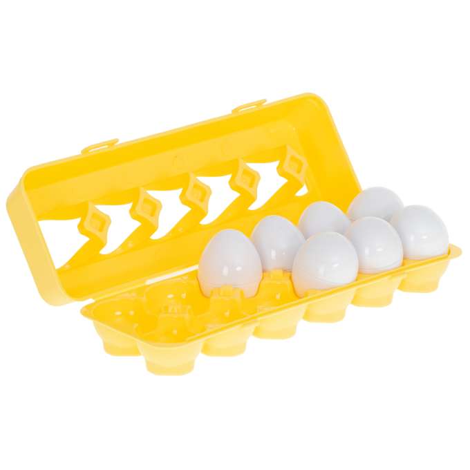 Puzzle klocki jajka 12 szt wytłaczanka Montessori owoce i warzywa