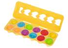 Puzzle klocki jajka 12 szt wytłaczanka Montessori owoce i warzywa 7