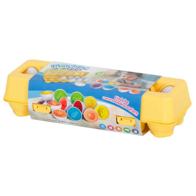 Puzzle klocki jajka 12 szt wytłaczanka Montessori owoce i warzywa