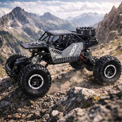 Samochód zdalnie sterowany na pilota RC Rock Crawler 4x4 LHC012 auto 2w1 czarny