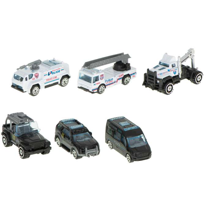 Samolot transporter z autami policja bok/przód