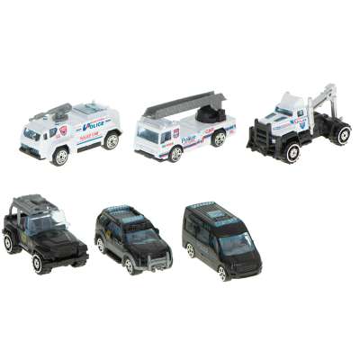 Samolot transporter z autami policja bok/przód