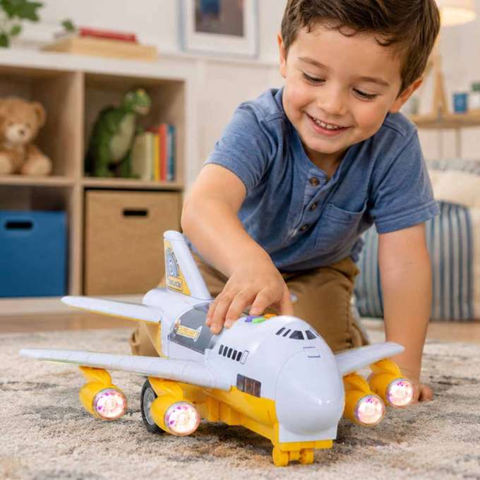 Transporter aircraft + 6 cars construction vehicles side/front