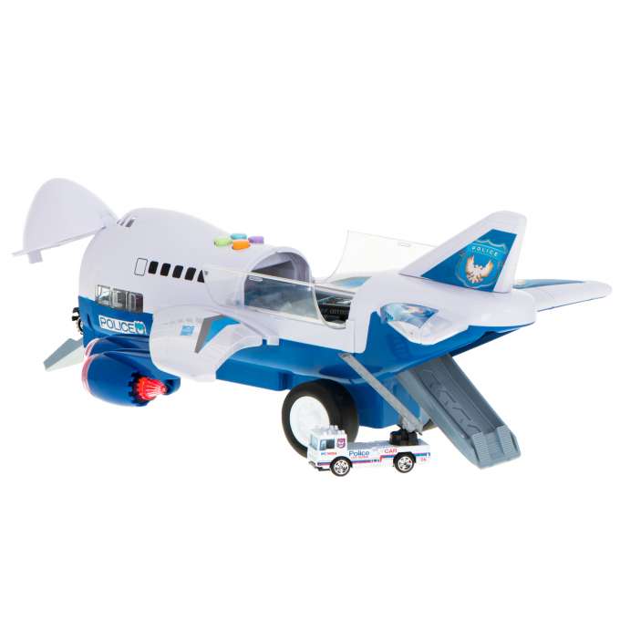 Transporter plane with cars police side/front
