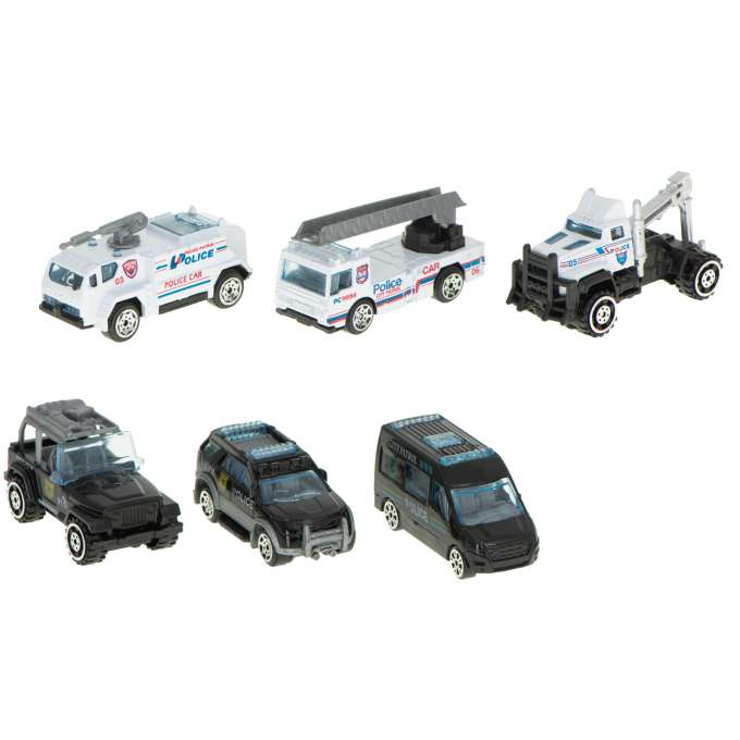 Transporter plane with cars police side/front