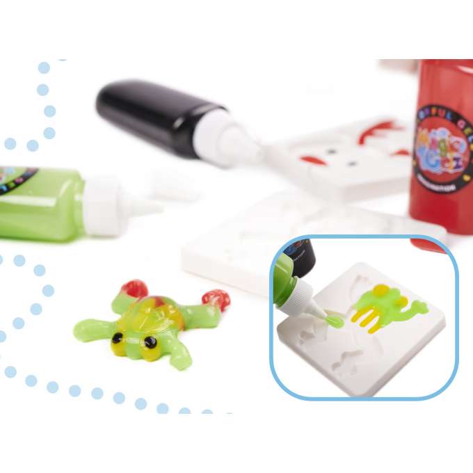 3D crystal glue in a bucket + molds