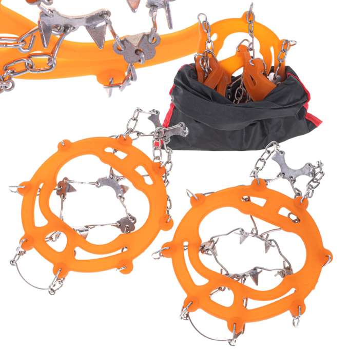 Crampons for hiking boots with spikes chains cover size 39-45