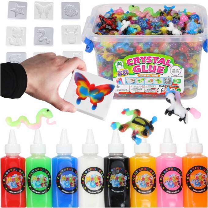 Crystal glue slime 3D 26 pieces set