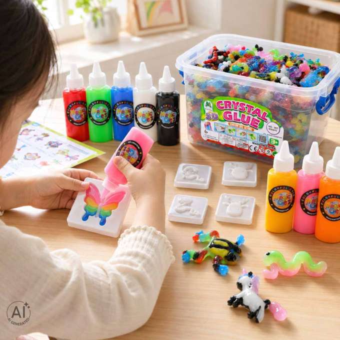 Crystal glue slime 3D 26 pieces set