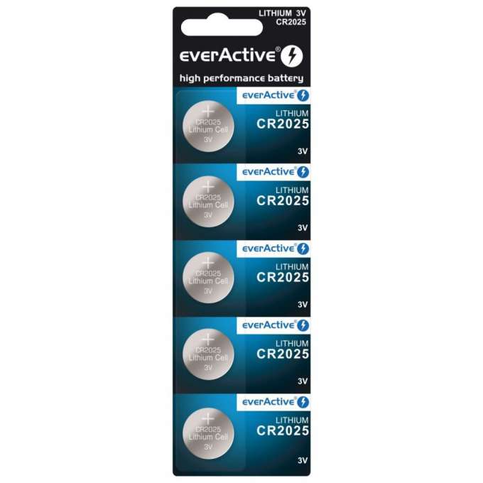 EverActive lithium battery CR2025 blister 5pcs.