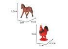 Figurines farm animals set cow horse 12pcs 3