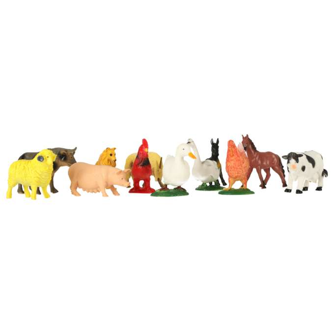 Figurines farm animals set cow horse 12pcs