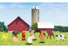 Figurines farm animals set cow horse 12pcs 8
