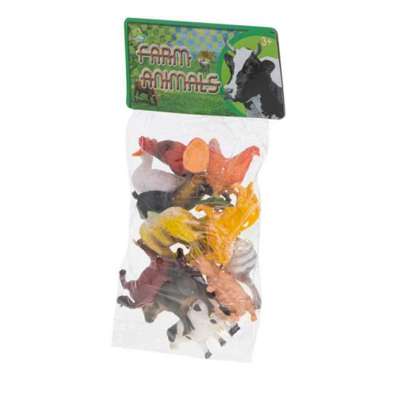 Figurines farm animals set cow horse 12pcs