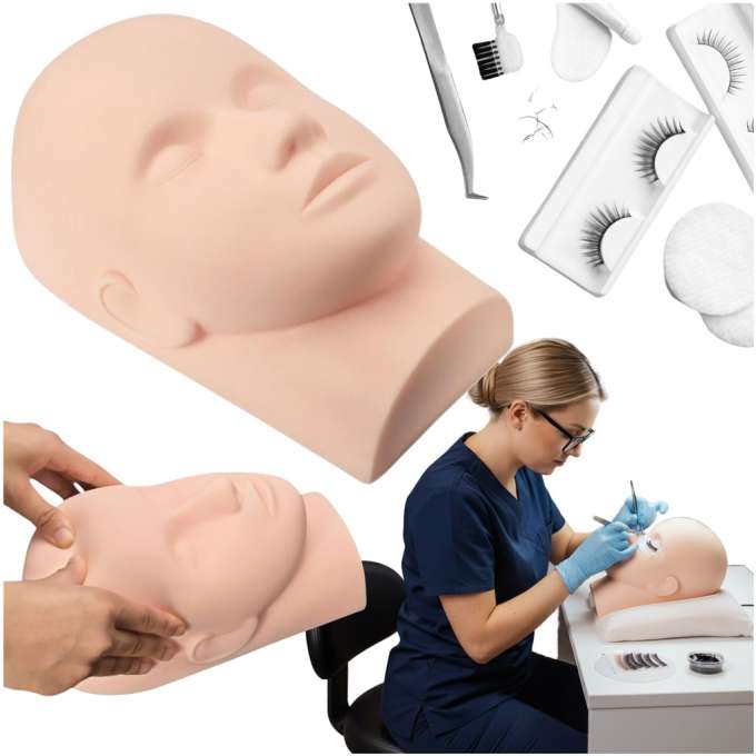 Head Training head for eyelash extensions