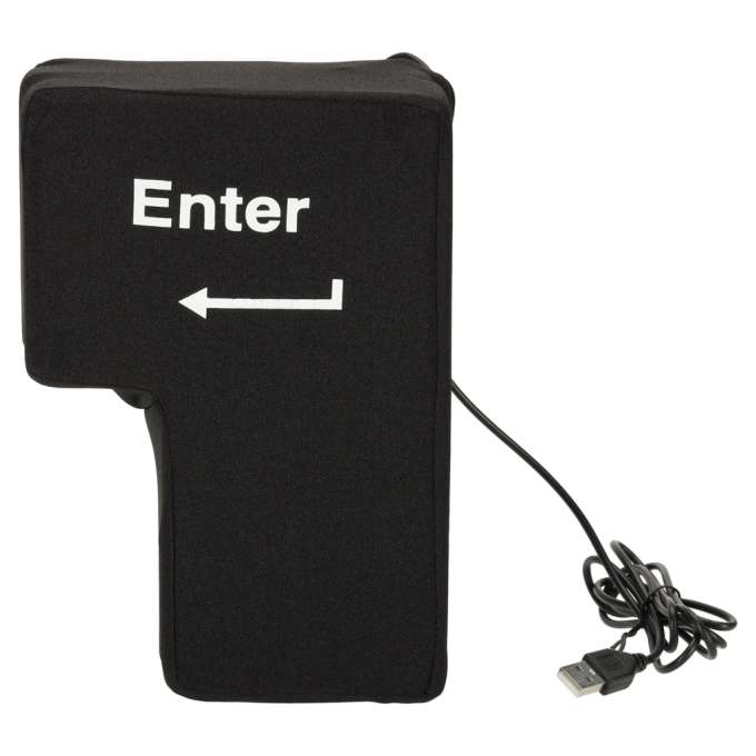 Klawisz ENTER duża antystresowa poduszka USB