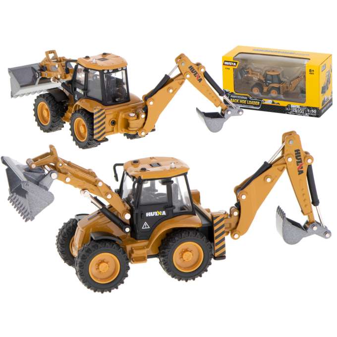 Koparka ładowarka spychacz z łyżką model z metalu Die-Cast H-toys 1704 1:50