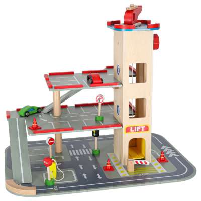 LULILO wooden car park BENINO double-decker urban garage