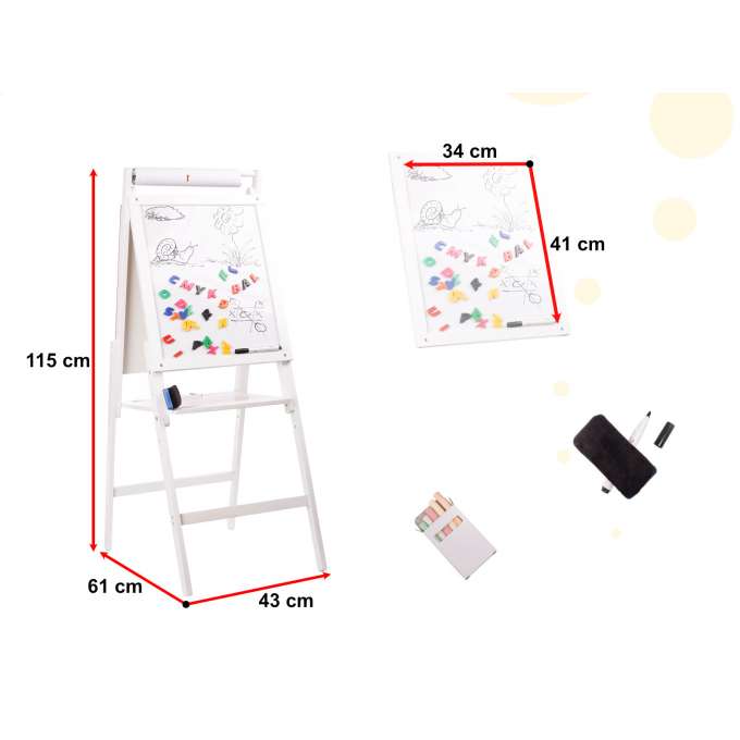 Magnetic chalkboard + magnets white XXL