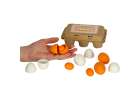 Wooden eggs for play removable yolks 6