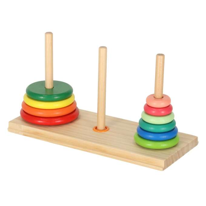 Wooden pyramid with base tower rainbow sorter