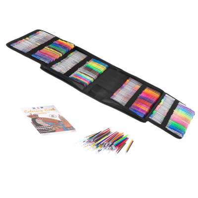 Color gel pens in case 120pcs + 120 refills