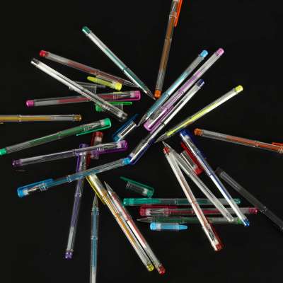 Color glitter gel pens set of 25pcs.