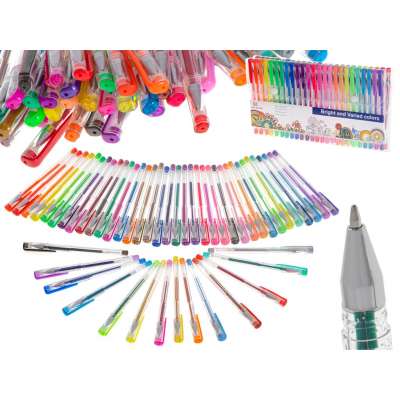 Color glitter gel pens set of 50pcs.