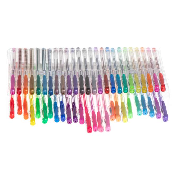 Color glitter gel pens set of 50pcs.