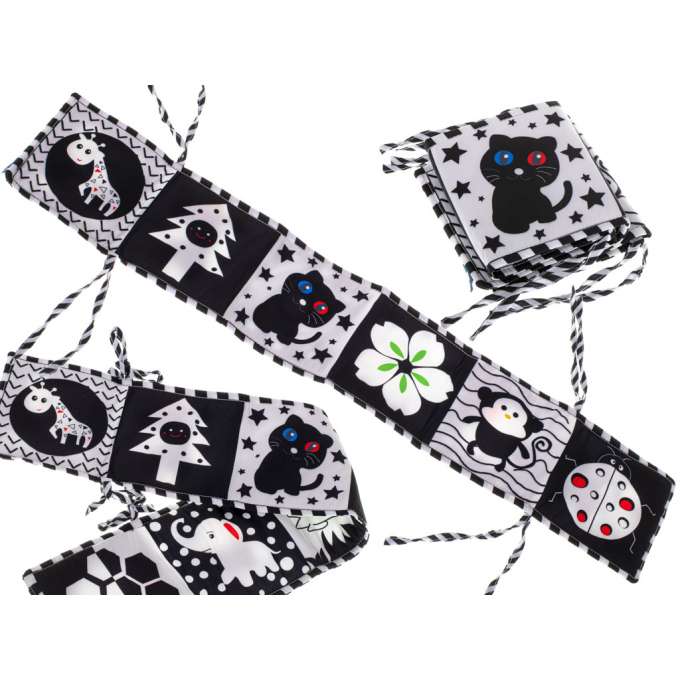 Educational book sensory crib protector ladybug
