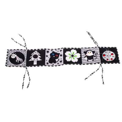 Educational book sensory crib protector ladybug