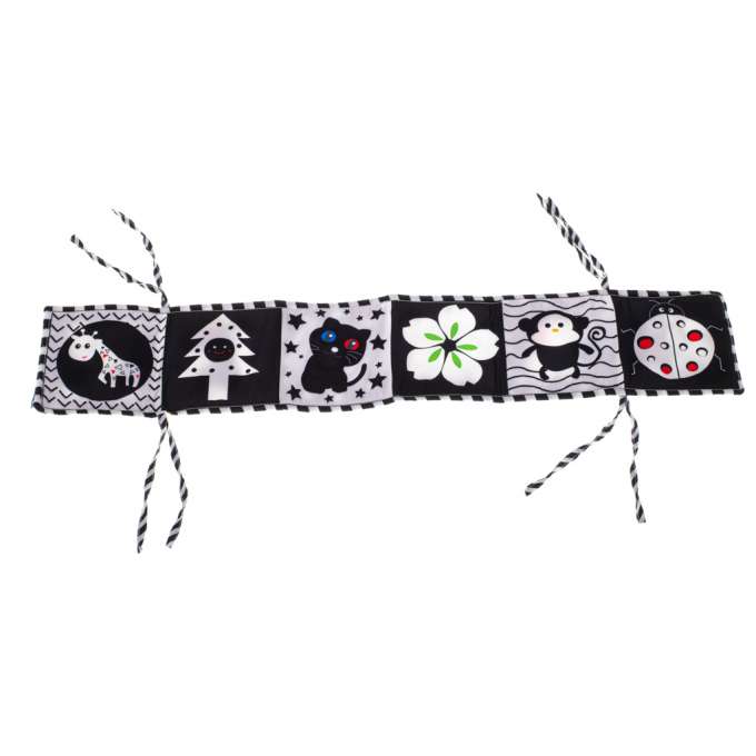 Educational book sensory crib protector ladybug