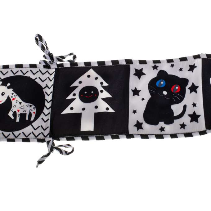 Educational book sensory crib protector ladybug