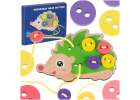 Educational set for learning to sew buttons hedgehog 1