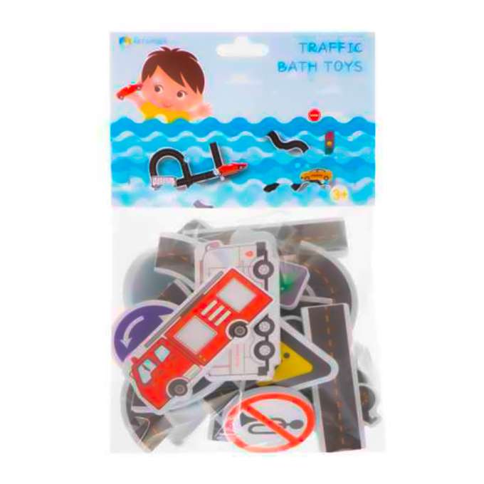 Foam tub bath toy street cars