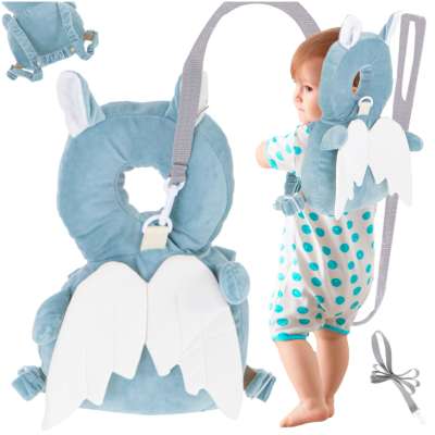 Head protection cushion for learning to walk backpack fall safety bat
