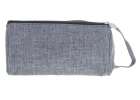School pencil case double sachet make-up bag grey 7
