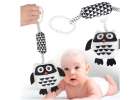 Sensory pendant rattle contrast owl 1