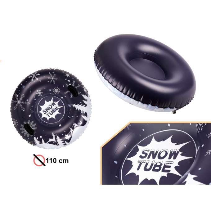 Slide sled inflatable snow wheel tire