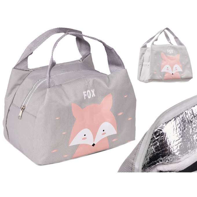 Thermal insulation bag breakfast lunch fox pink