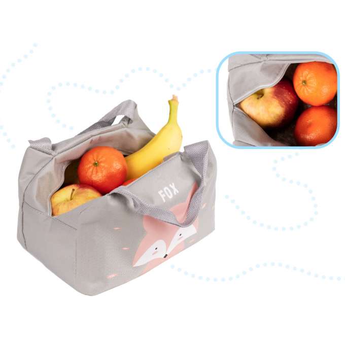 Thermal insulation bag breakfast lunch fox pink