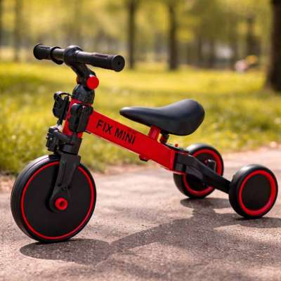 Balance bike tricycle Trike Fix Mini 3in1 with pedals red
