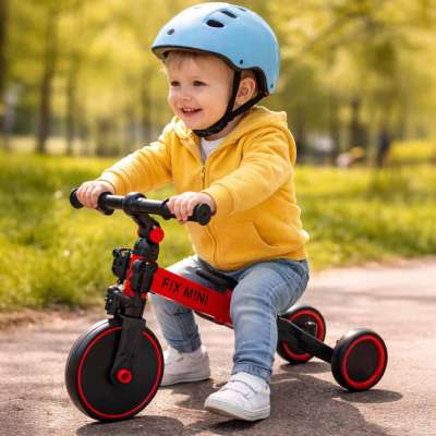 Balance bike tricycle Trike Fix Mini 3in1 with pedals red