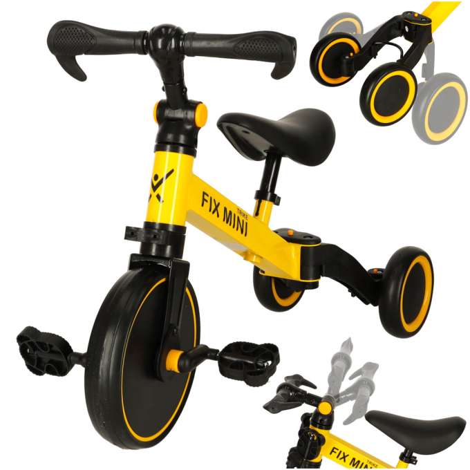 Balance bike tricycle Trike Fix Mini 3in1 with pedals yellow