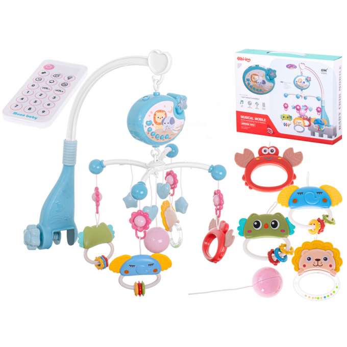 Carousel star design lullabies blue + remote control