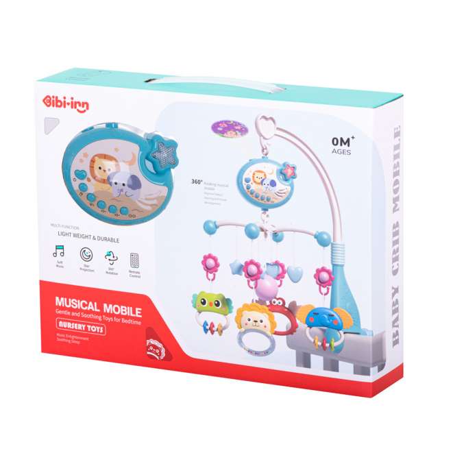 Carousel star design lullabies blue + remote control