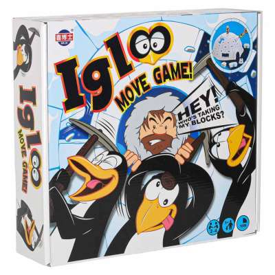 Gra zręcznościowa zbuduj igloo pingwiny