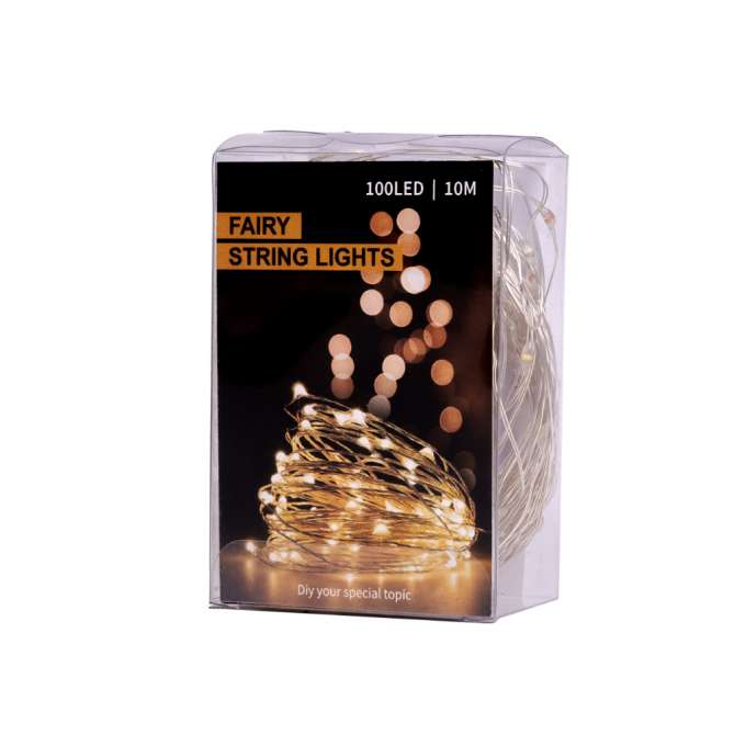 LED decorative wire lights 10m 100LED cold white