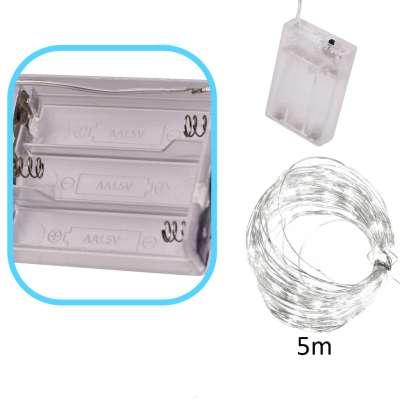 LED decorative wire lights 5m 50LED cold white